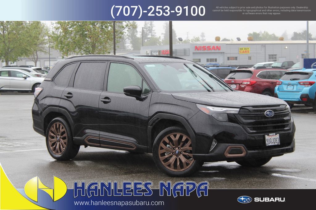 Crystal Black Silica 2025 Subaru Forester Sport Crossover AWD SUV / Crossover All-Wheel Drive Continuously Variable Transmission