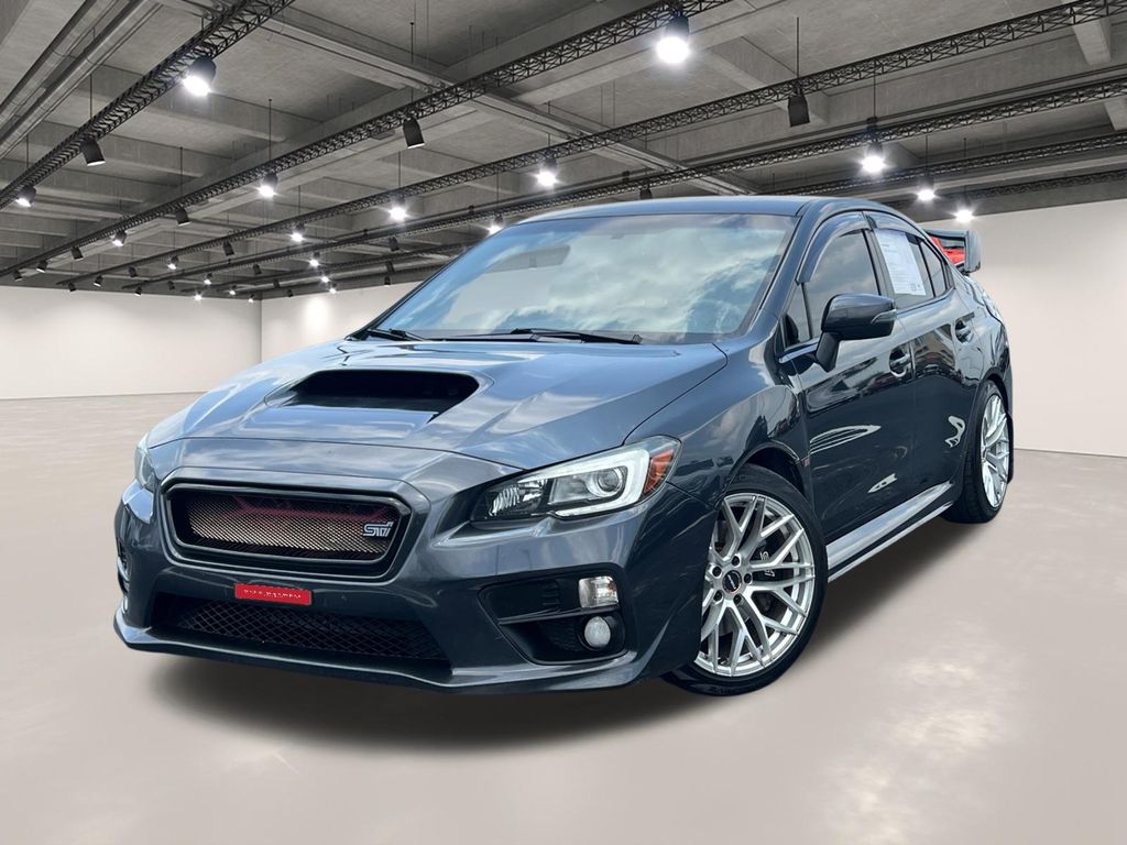Dark Gray Metallic 2015 Subaru WRX STI Sedan All-Wheel Drive 6-Speed Manual