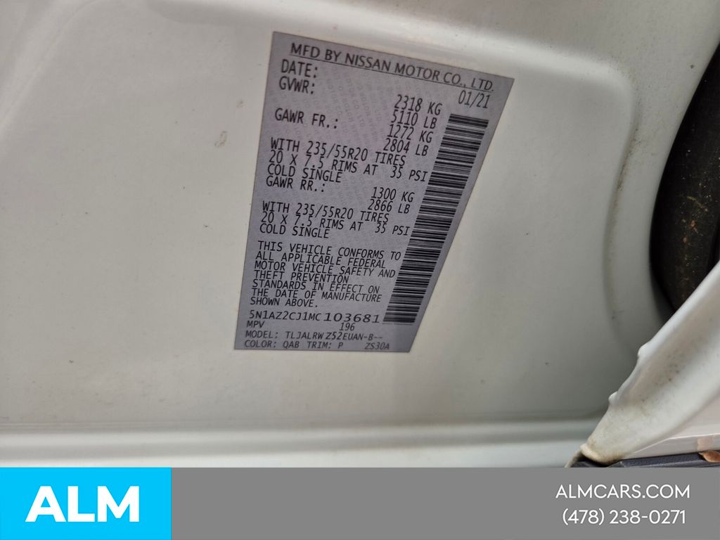 Used 2021 White Nissan SL image 21