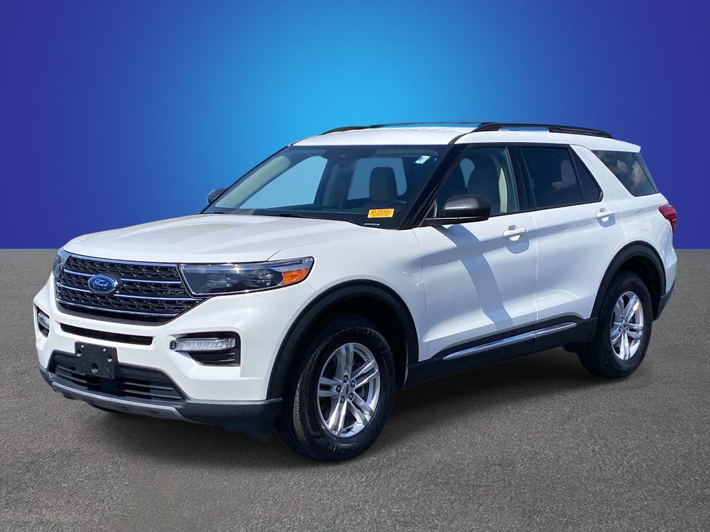 White Metallic 2022 Ford Explorer XLT AWD SUV / Crossover All-Wheel Drive Automatic