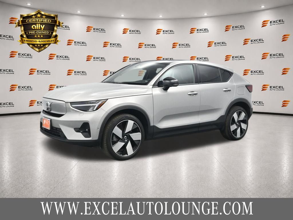 Silver 2023 Volvo C40 Recharge SUV / Crossover All-Wheel Drive 1-Speed Automatic