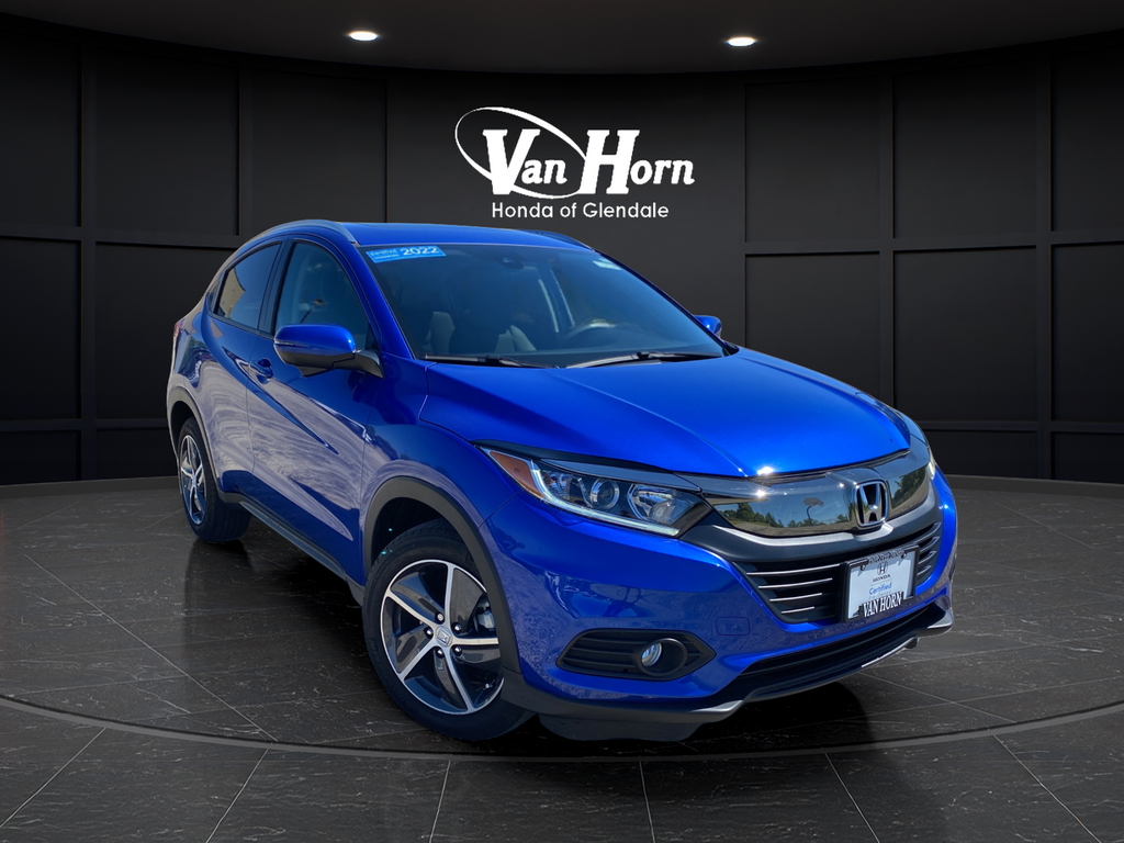 Blue 2022 Honda HR-V EX AWD SUV / Crossover All-Wheel Drive Continuously Variable Transmission