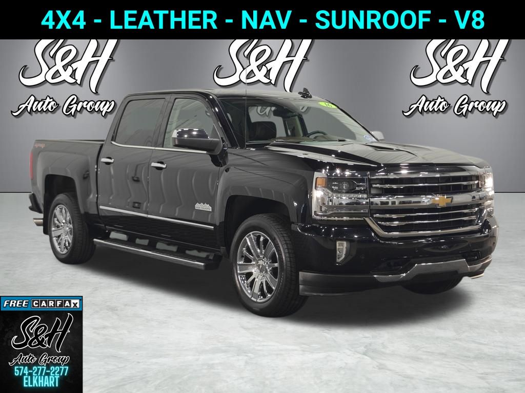 Black 2016 Chevrolet Silverado 1500 Pickup Truck Four-Wheel Drive 8-Speed Automatic Overdrive