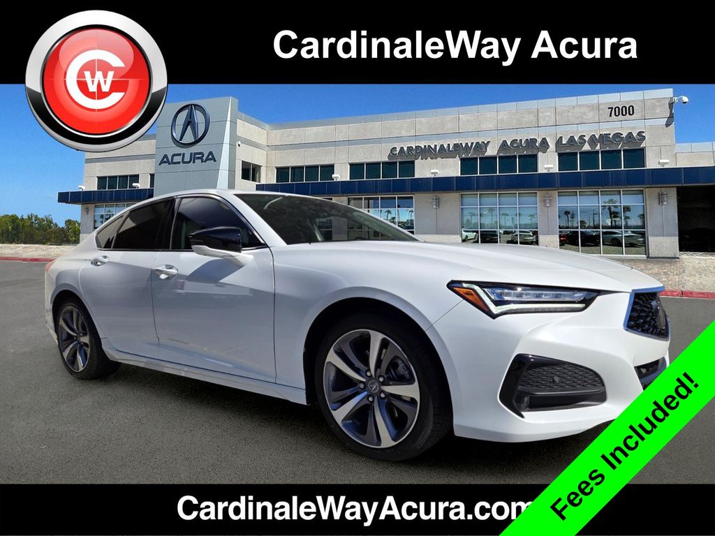 Gray (Platinum) 2023 Acura TLX SH-AWD with Advance Package Sedan All-Wheel Drive Automatic