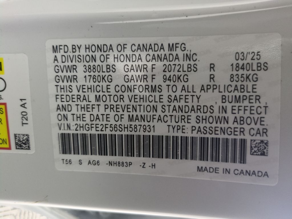 New 2025 Honda Civic For Sale in Fort Wayne, IN