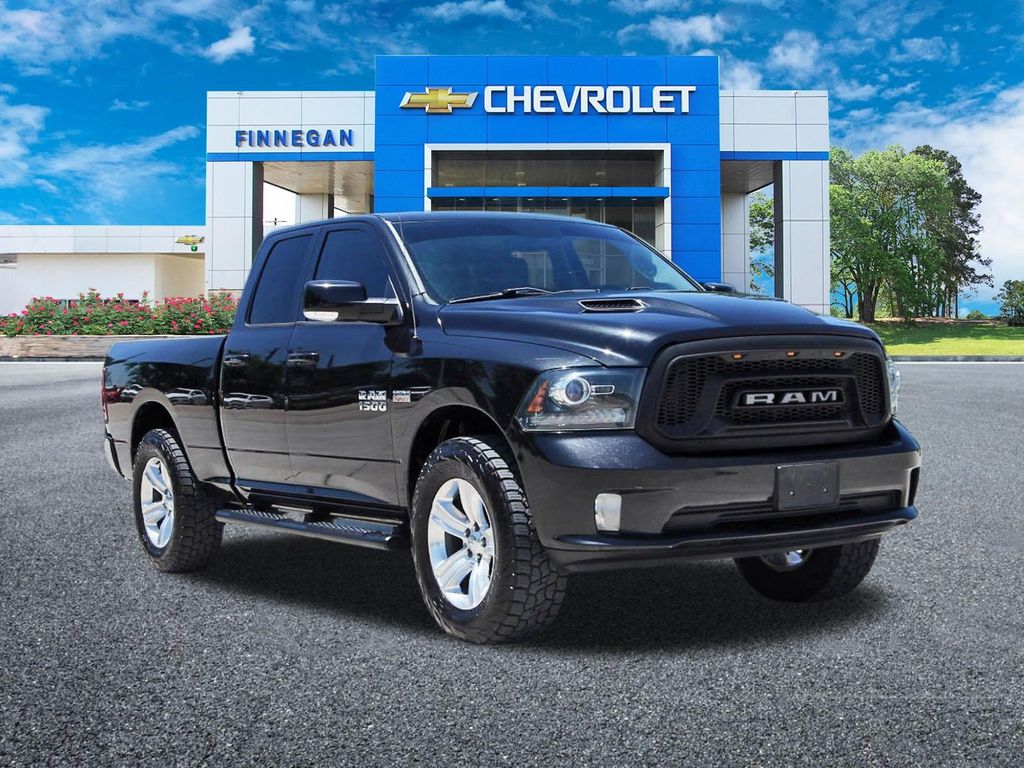 Brilliant Black Crystal Pearlcoat 2016 RAM 1500 Pickup Truck Four-Wheel Drive 8-Speed Automatic