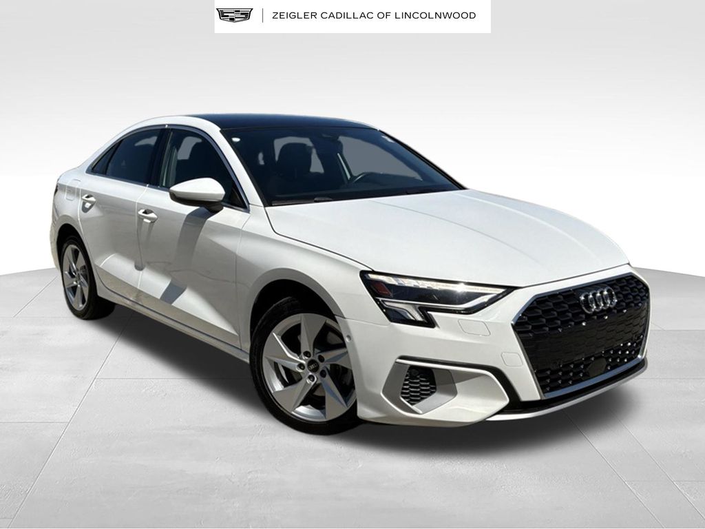 Ibis White 2024 Audi A3 Sedan Front-Wheel Drive 7-Speed Automatic