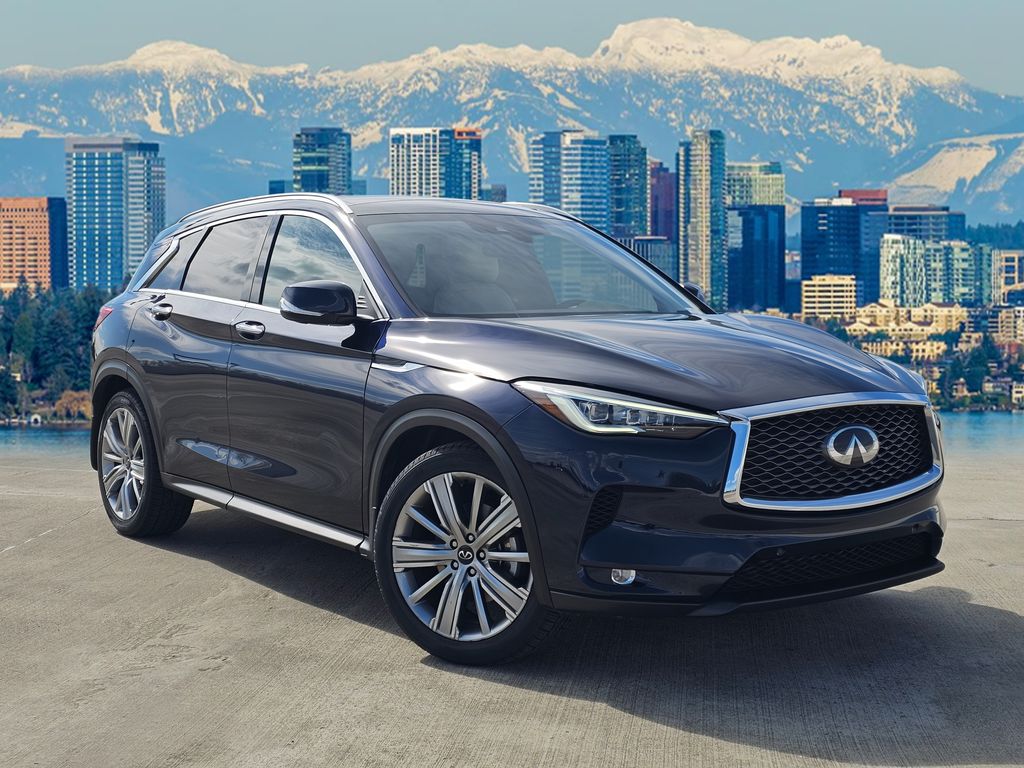 Hermosa Blue 2022 INFINITI QX50 Sensory AWD SUV / Crossover All-Wheel Drive Continuously Variable Transmission