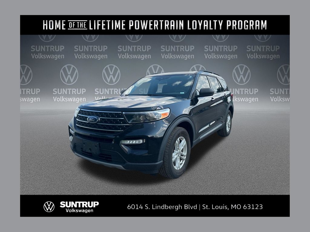 Black Metallic 2021 Ford Explorer SUV / Crossover All-Wheel Drive Automatic