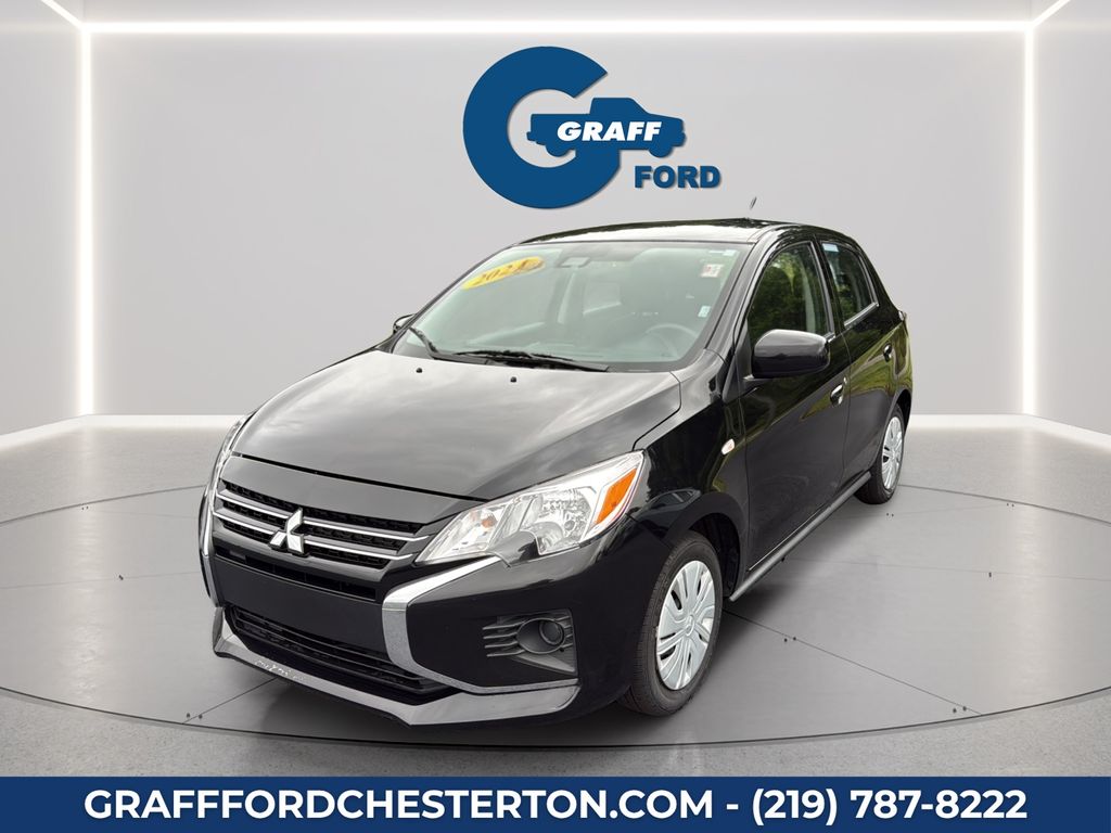 Jet Black Metallic 2024 Mitsubishi Mirage Hatchback Front-Wheel Drive Continuously Variable Transmission
