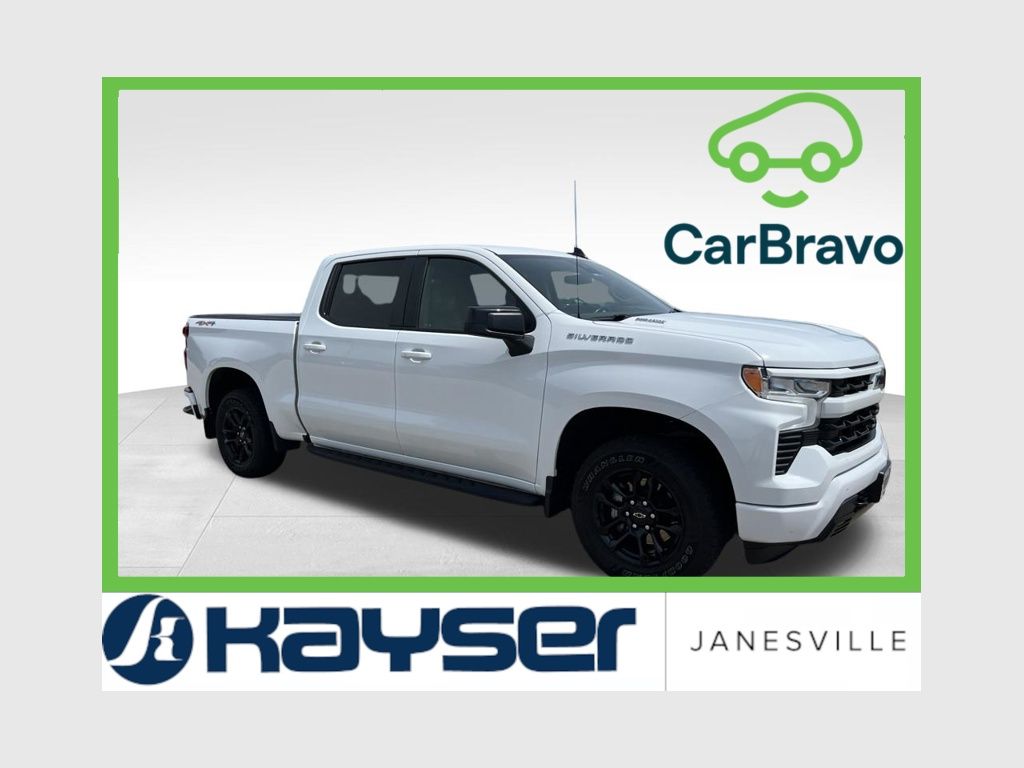 Summit White 2023 Chevrolet Silverado 1500 Pickup Truck Four-Wheel Drive Automatic