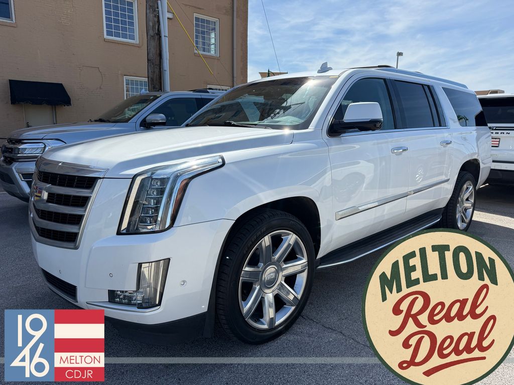 Crystal White Tricoat 2018 Cadillac Escalade ESV Luxury RWD SUV / Crossover Rear-Wheel Drive