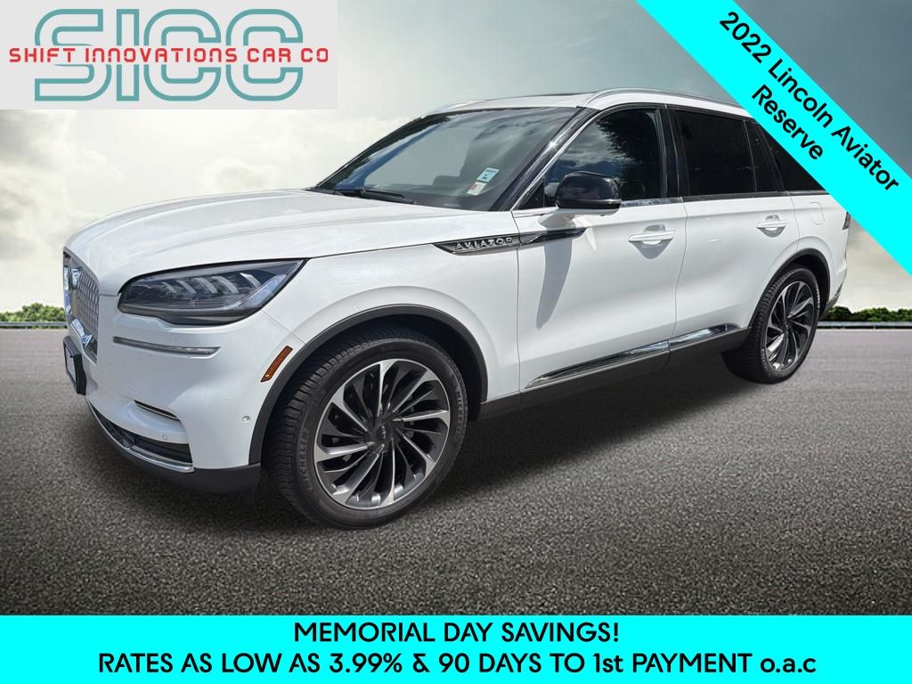 White Metallic 2022 Lincoln Aviator Reserve AWD SUV / Crossover All-Wheel Drive Automatic