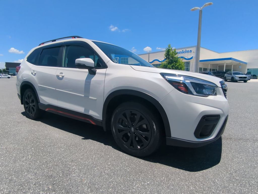Crystal White Pearl 2021 Subaru Forester SUV / Crossover All-Wheel Drive Continuously Variable Transmission