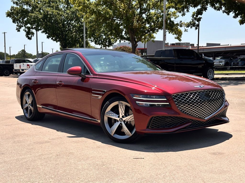 Cavendish Red 2024 Genesis G80 Sedan All-Wheel Drive 8-Speed Automatic