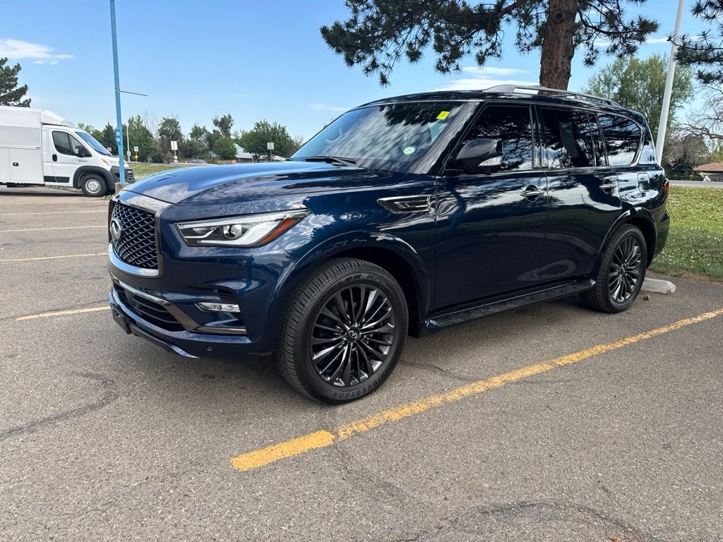 Hermosa Blue 2022 INFINITI QX80 SUV / Crossover All-Wheel Drive 7-Speed Automatic
