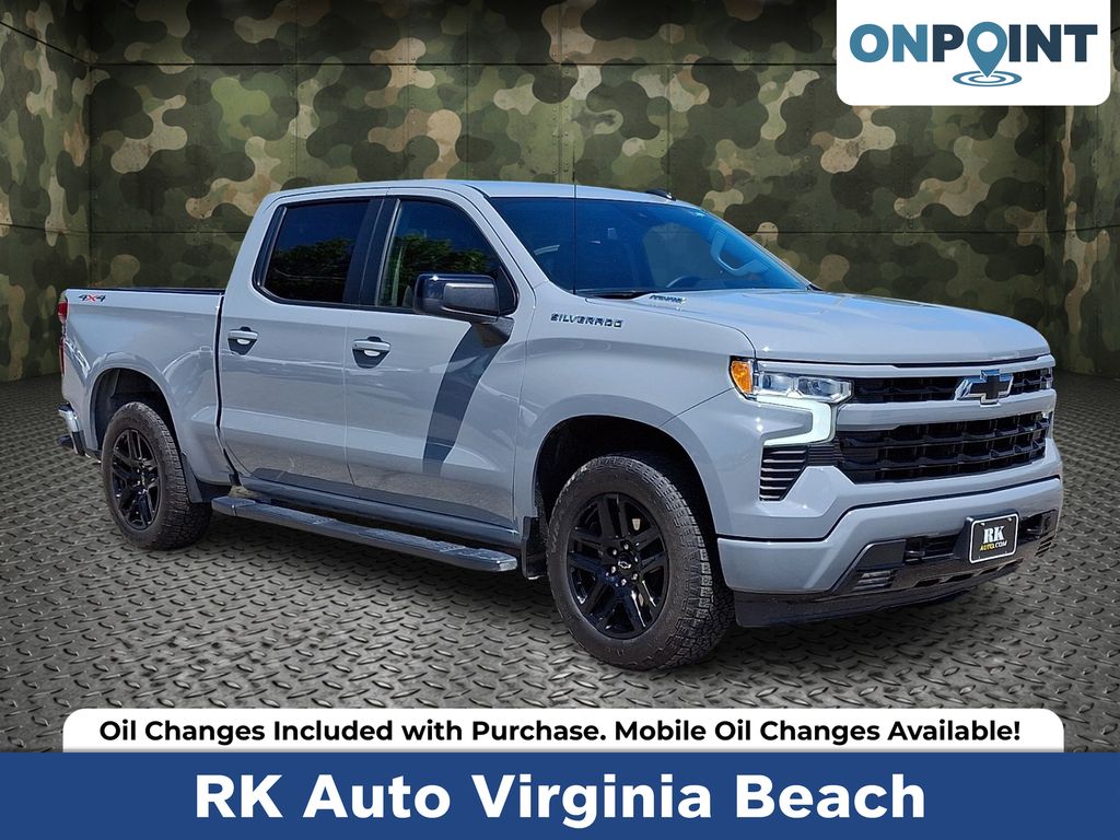 Slate Gray Metallic 2025 Chevrolet Silverado 1500 RST Crew Cab 4WD Pickup Truck Four-Wheel Drive Automatic