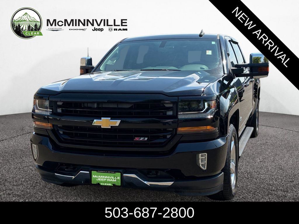 Black 2017 Chevrolet Silverado 1500 Pickup Truck Four-Wheel Drive 6-Speed Automatic Overdrive