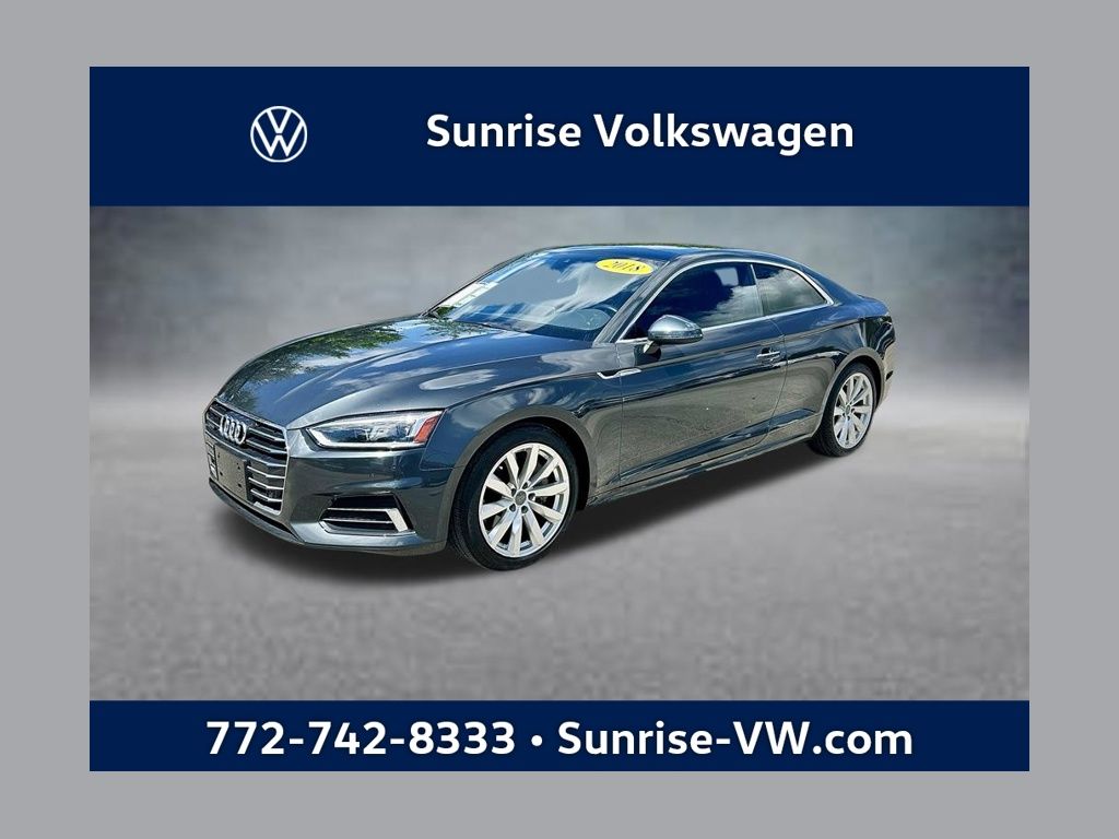 Gray Metallic 2018 Audi A5 Coupe All-Wheel Drive 7-Speed Automatic