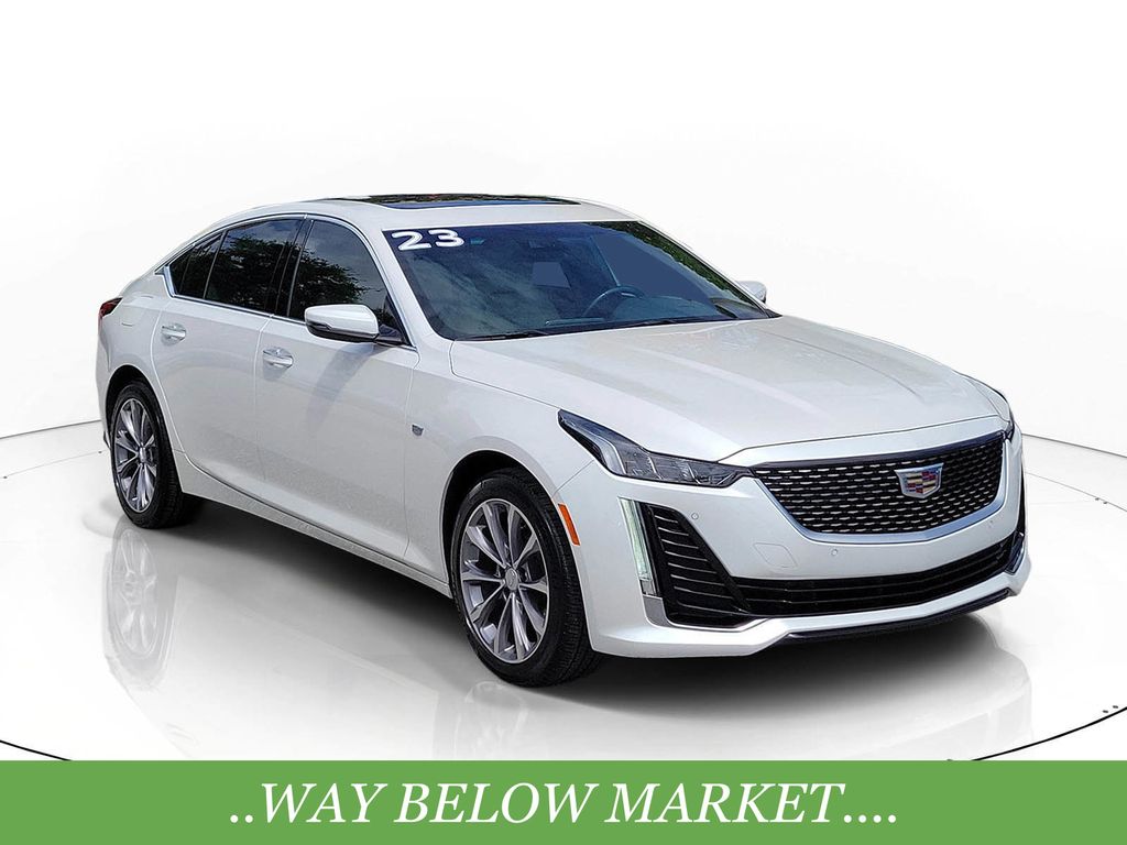 Crystal White Tricoat 2023 Cadillac CT5 Sedan Rear-Wheel Drive Automatic