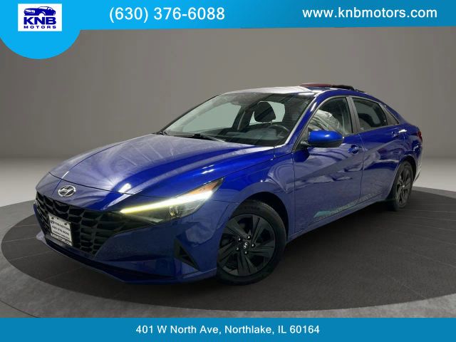 Intense Blue 2021 Hyundai Elantra SEL FWD Sedan Front-Wheel Drive Continuously Variable Transmission