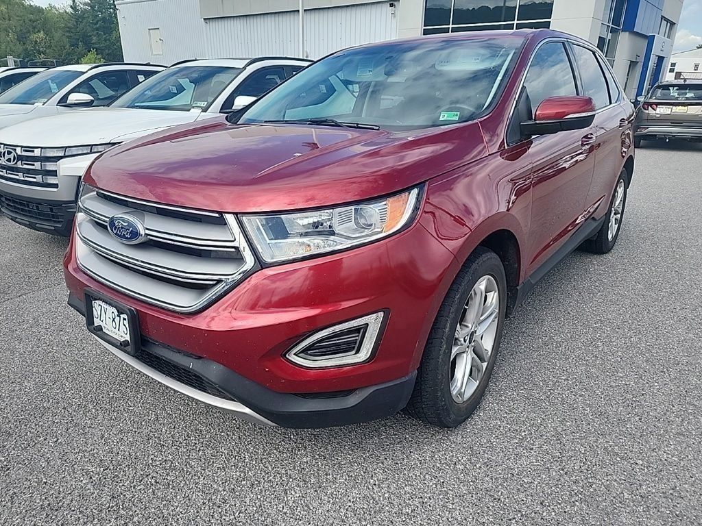 Ruby Red 2017 Ford Edge Titanium SUV / Crossover Front-Wheel Drive 6-Speed Automatic