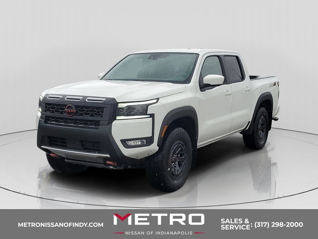 Glacier White 2026 Nissan Frontier Pickup Truck Four-Wheel Drive 9-Speed Automatic Overdrive