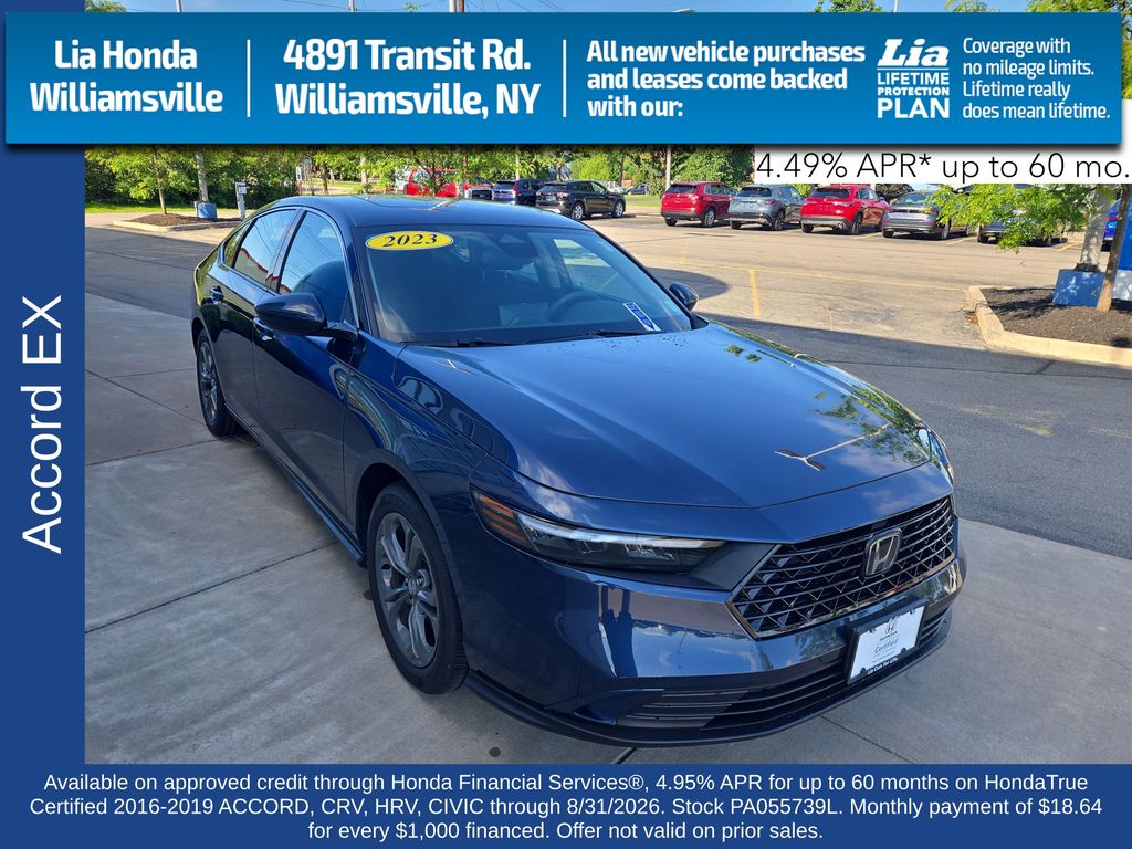 Canyon River Blue Metallic 2023 Honda Accord Sedan Front-Wheel Drive Continuously Variable Transmission