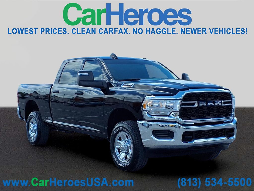 Diamond Black Crystal Pearlcoat 2024 RAM 2500 Tradesman Crew Cab 4WD Pickup Truck Four-Wheel Drive 8-Speed Automatic