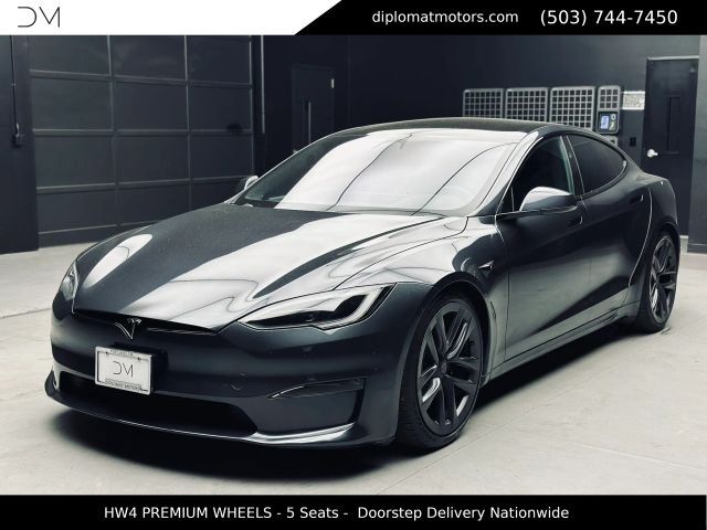 Black 2024 Tesla Model S AWD Sedan All-Wheel Drive 1-Speed Automatic