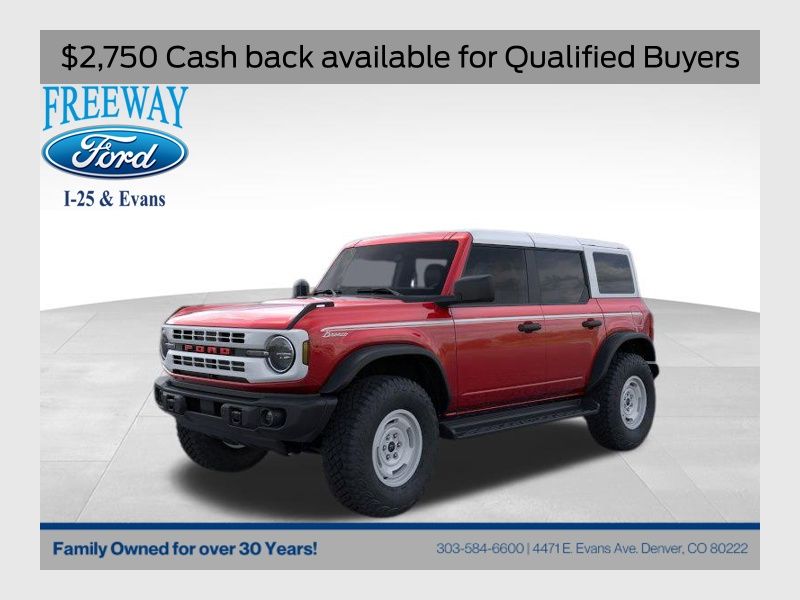 Ruby Red Metallic Tinted Clearcoat 2025 Ford Bronco Heritage Edition 4-Door 4WD SUV / Crossover Four-Wheel Drive Automatic