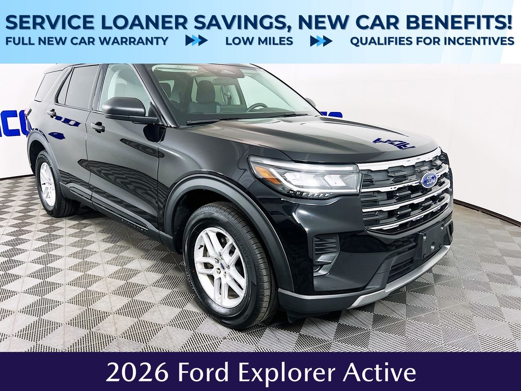 Agate Black Metallic 2026 Ford Explorer Active AWD SUV / Crossover All-Wheel Drive Automatic