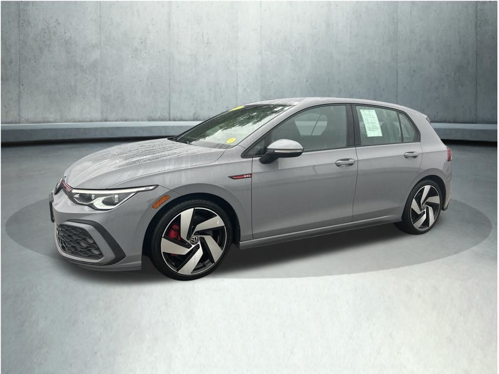 Moonstone Gray 2024 Volkswagen Golf GTI Hatchback Front-Wheel Drive 7-Speed Dual Clutch