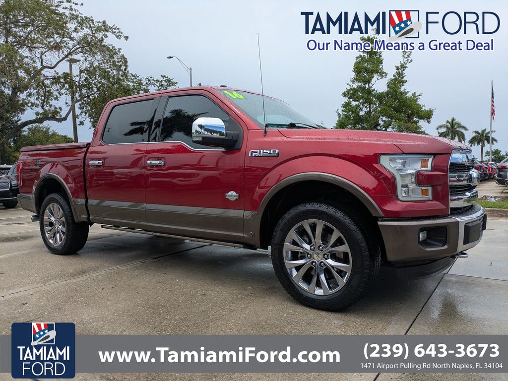 Race Red 2016 Ford F-150 Pickup Truck Four-Wheel Drive 6-Speed Automatic