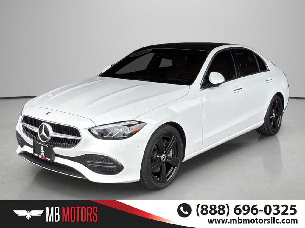 White 2025 Mercedes-Benz C-Class C 300 4MATIC Sedan All-Wheel Drive 9-Speed Automatic