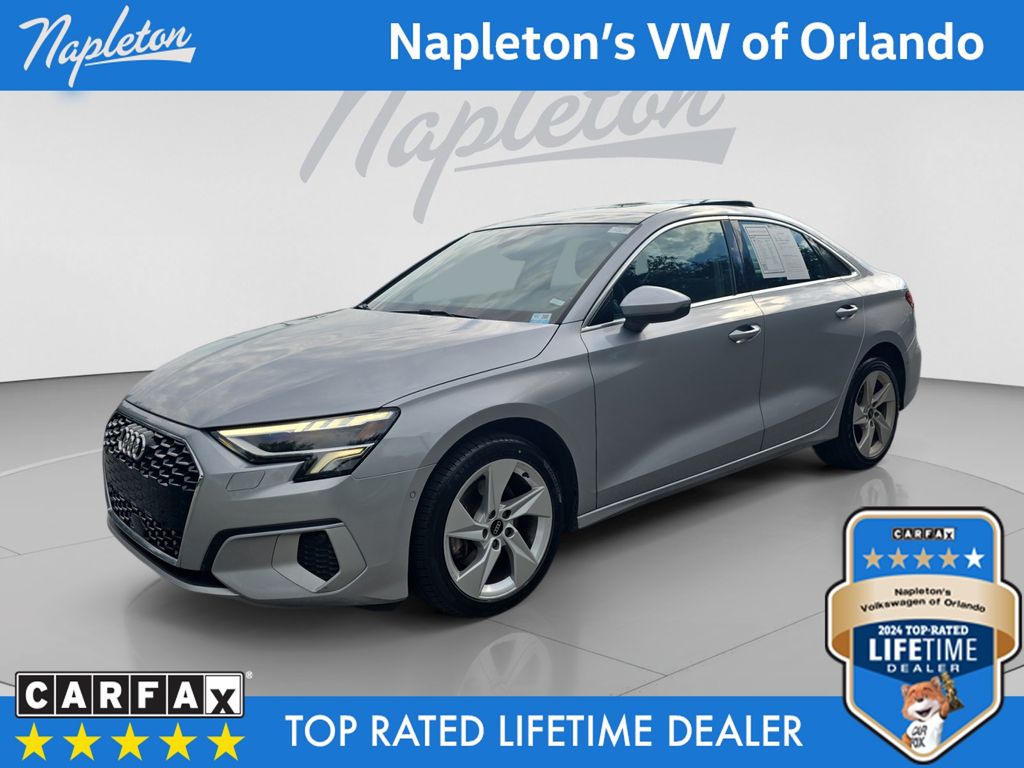Silver 2024 Audi A3 Sedan Front-Wheel Drive 7-Speed Automatic