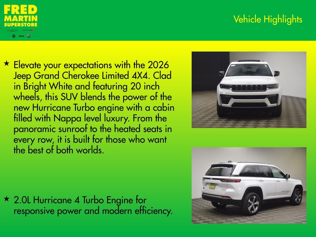 new 2026 Jeep Grand Cherokee car, priced at $39,853