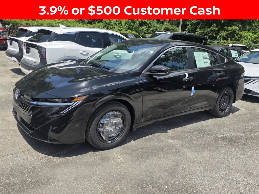 Super Black 2026 Nissan Sentra Sedan Front-Wheel Drive Continuously Variable Transmission