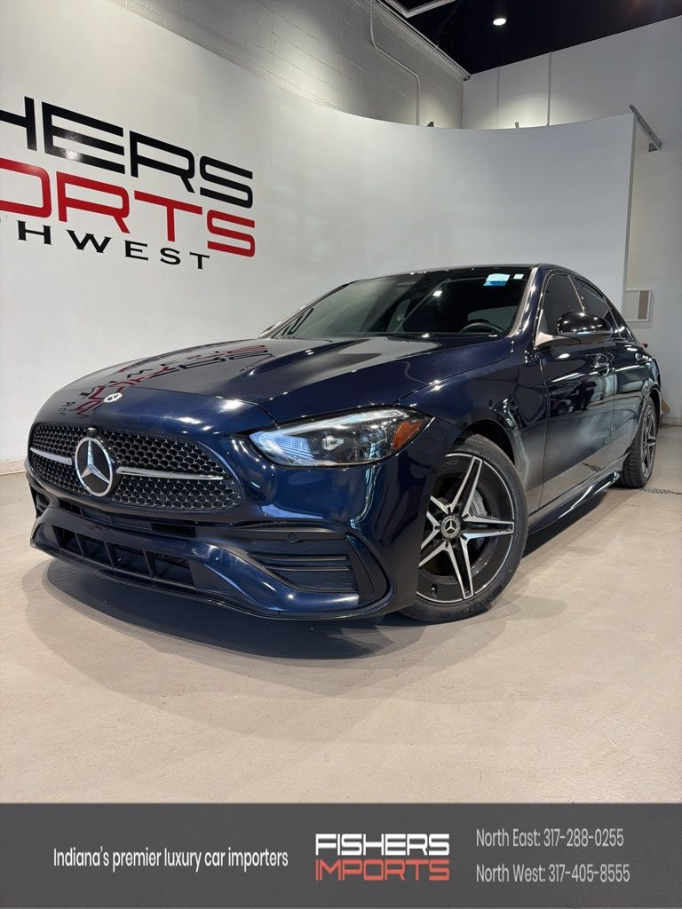 Blue 2022 Mercedes-Benz C-Class C 300 Sedan 4MATIC Sedan All-Wheel Drive 9-Speed Automatic