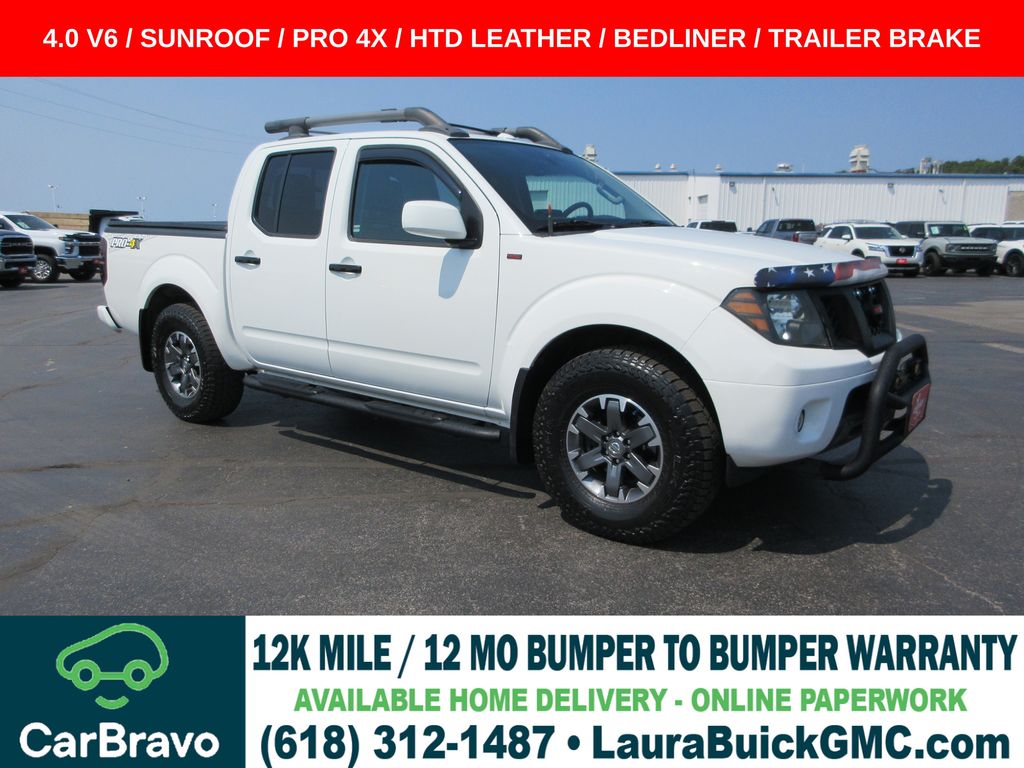 Glacier White 2016 Nissan Frontier Pickup Truck Four-Wheel Drive 5-Speed Automatic Overdrive