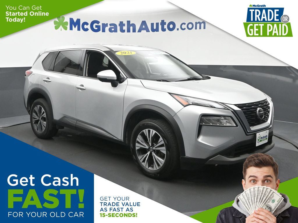 Brilliant Silver Metallic 2021 Nissan Rogue SUV / Crossover All-Wheel Drive Continuously Variable Transmission