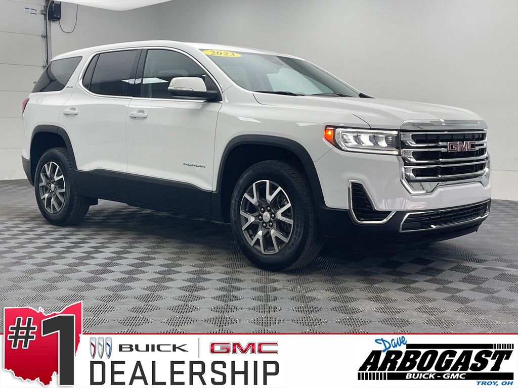 Summit White 2023 GMC Acadia SUV / Crossover Four-Wheel Drive 9-Speed Automatic
