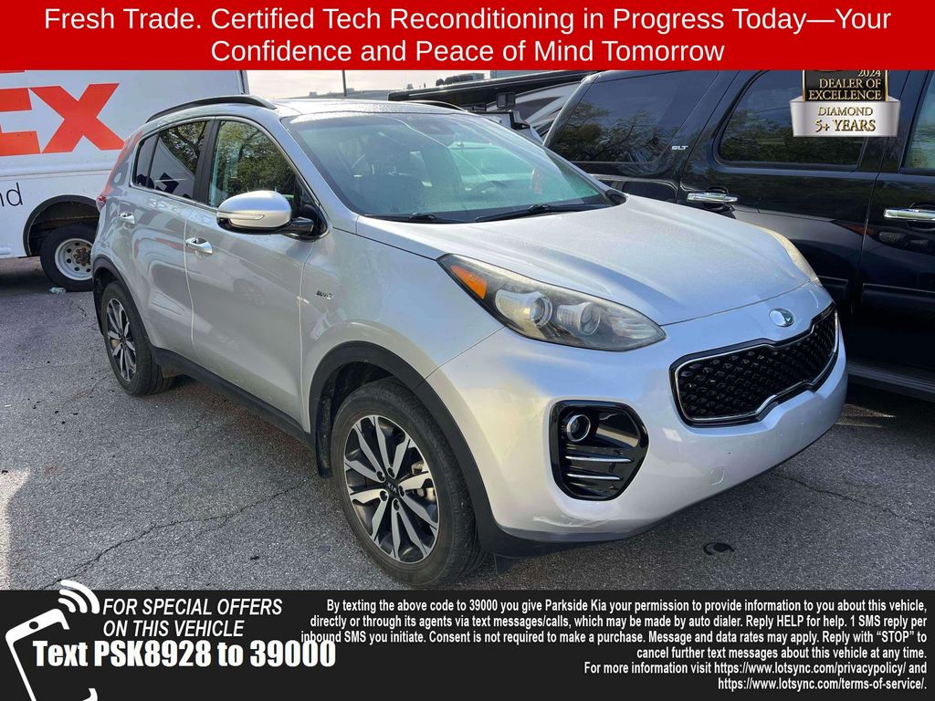 Sparkling Silver 2019 Kia Sportage EX AWD SUV / Crossover All-Wheel Drive 6-Speed Automatic Overdrive