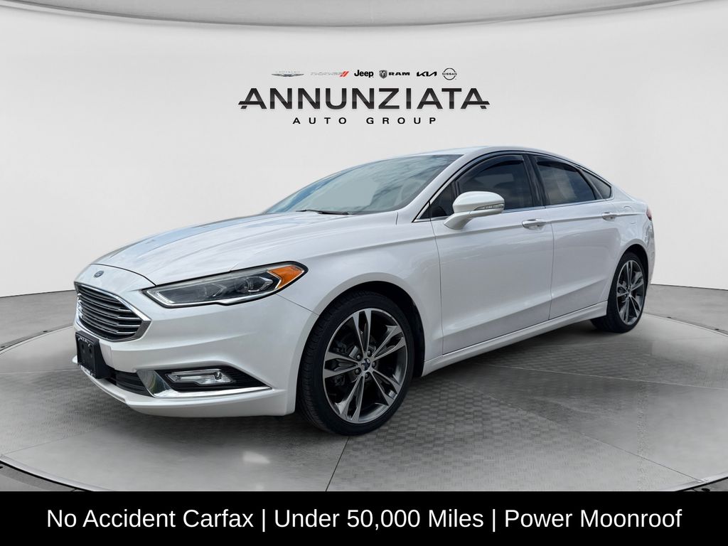 White Platinum Clearcoat Metallic 2017 Ford Fusion Sedan Front-Wheel Drive 6-Speed Automatic
