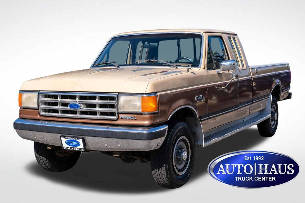 Desert Tan and Brown 1987 Ford F-250 XLT Extended Cab 4WD LB HD Pickup Truck Four-Wheel Drive Manual