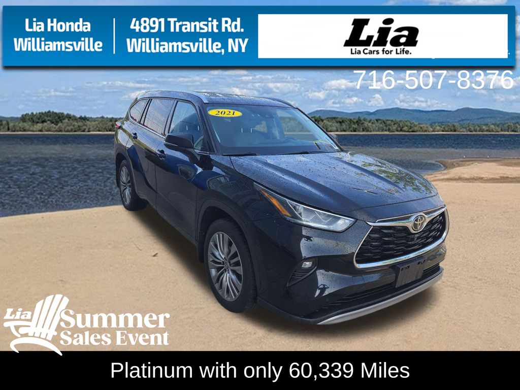 Midnight Black Metallic 2021 Toyota Highlander SUV / Crossover All-Wheel Drive 8-Speed Automatic