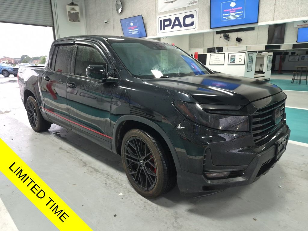 Black 2022 Honda Ridgeline Pickup Truck All-Wheel Drive 9-Speed Automatic