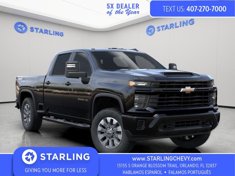 Black 2025 Chevrolet Silverado 2500HD Pickup Truck Four-Wheel Drive Automatic