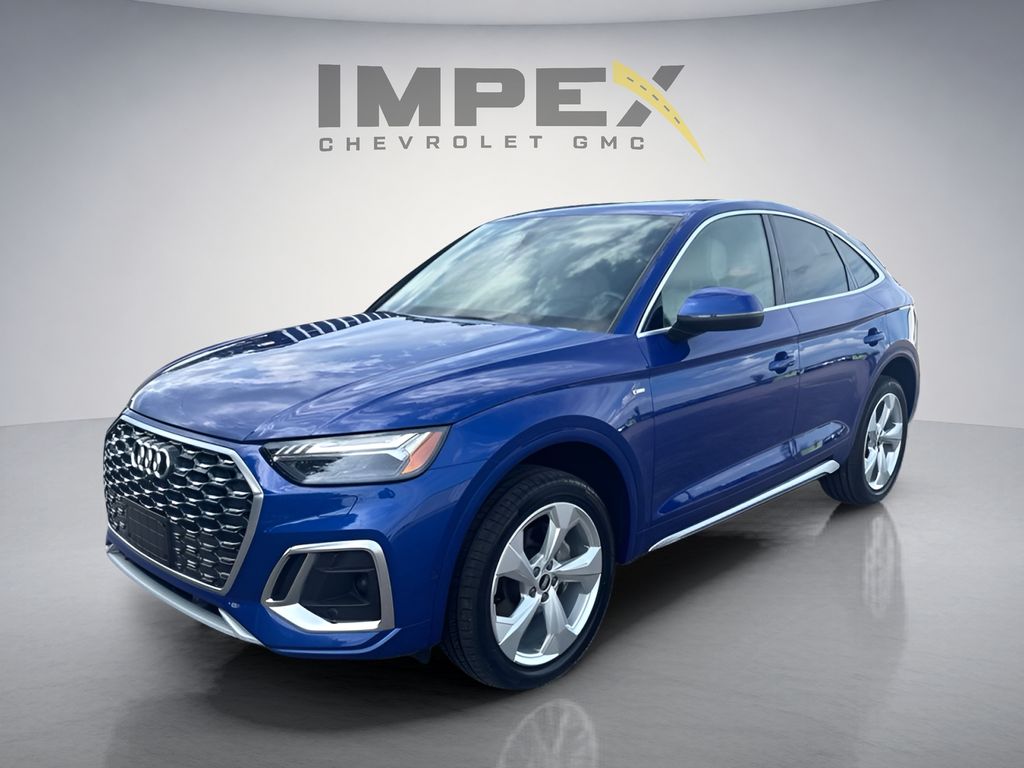Blue Metallic 2021 Audi Q5 Sportback Sedan All-Wheel Drive 7-Speed Automatic
