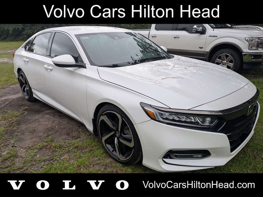 White 2019 Honda Accord Sedan Front-Wheel Drive Continuously Variable Transmission